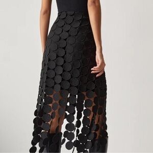 Commense Black Asymmetrical Circle Skirt